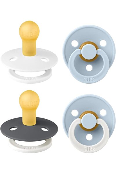 Bibs Liberty Pacifier | 2 Colour Natural Rubber Latex Soothers | Size 1 (0-6 ...