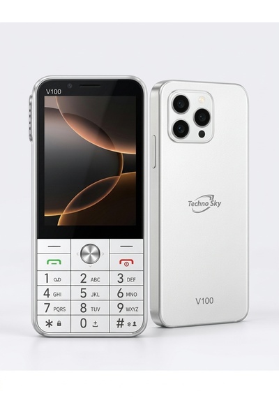 Technosky هاتف تكنو سكاي V100 ثنائي الشريحة بلوحة مفاتيح وشاشة 2.8 بوصة وبطار...