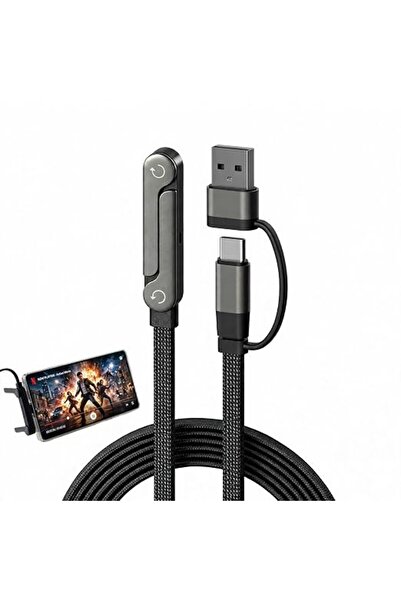 Generic 3 in 1 Fast Charging Cable 240W, Retractable Charging Cable 4FT 3-in-...