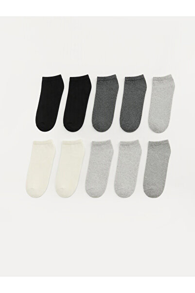 LC Waikiki Alita City Lcw Dream White Plain 10-Piece Pack Women's Booties Soc...