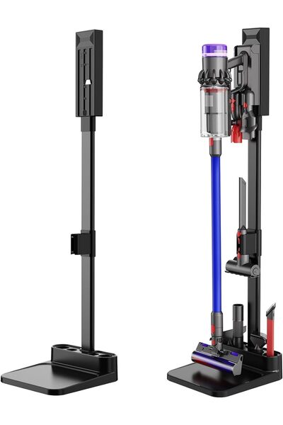 Generic حامل مكنسة كهربائية، حامل تخزين معدني، قاعدة تثبيت قائمة لـ Dyson G5 ...