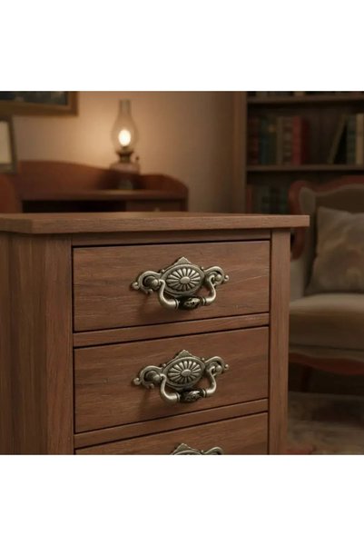 Tomurcuk Porselen Furniture Handle Antique Silver/Black 32mm (198-47-32-20)