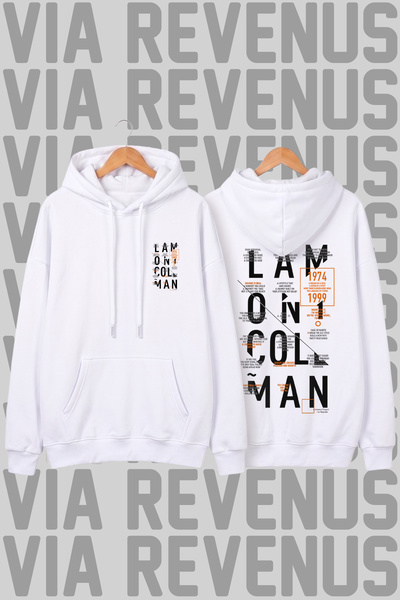 Vordevia Hanorac unisex cu glugă, cu imprimeu Big L, Lamont Coleman