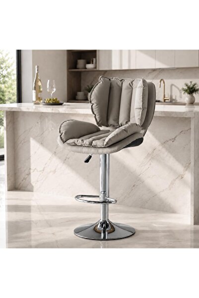Generic Bar Stools, Modern Swivel Bar Chairs, Adjustable Faux Leather Upholst...