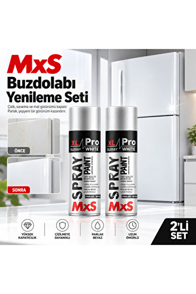 MxS Buzdolabı/Beyaz Eşya Boyama Spreyi 2’li -500 ml