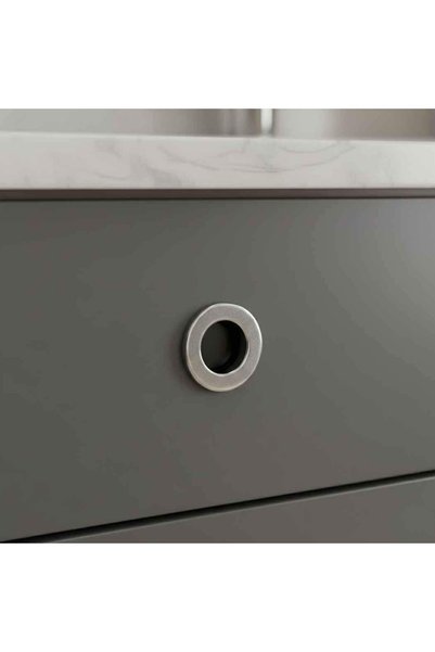 Sese Round Recessed Handle Chrome Color (Dog275)