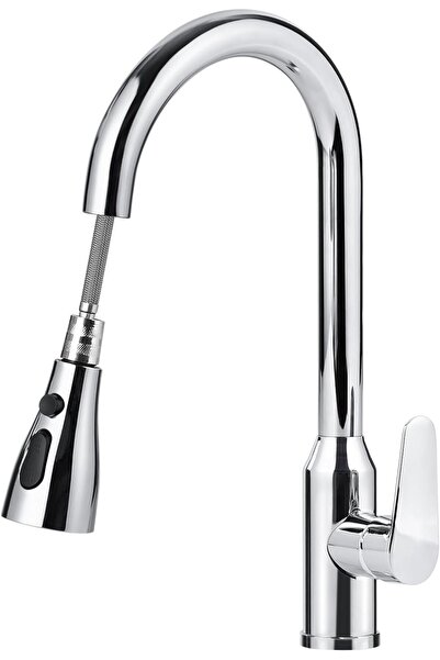 Generic Kitchen Faucet Tap with Pull Down Sprayer,3 Spray Mode High Pressure ...
