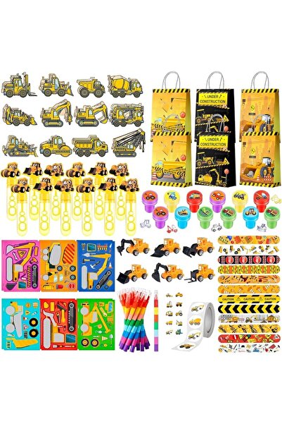 Generic 98pcs Construction Vehicle Favors, Construction Truck Party Favors Set