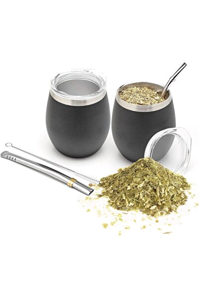 Generic Modern Mate Cup and Bombilla Set (Yerba Mate Cup) -Yerba Mate Set Inc...