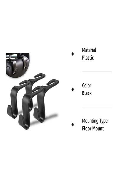E COMMERCE BAG Car Back Seat Organizer Hooks Headrest Hooks 4 Pieces Car Hand...