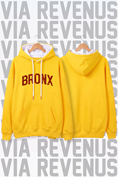 Vordevia Bronx Printed Unisex Wide Fit Hooded Hoodie Sweatshirt