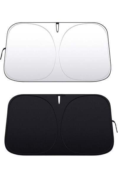 GENERAL MIMOE Car Front Glass Sunshade Silver Coated Cloth Summer Car Sunshad...