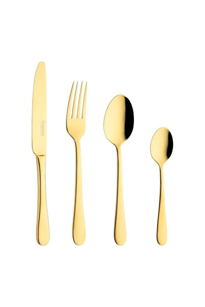 Grunwerg Cutlery set, stainless steel, 16 pieces, "Windsor", golden -