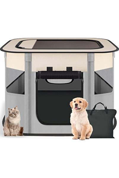 Generic Foldable Playpen for Dog, Portable Dog Crates Pet Kennel Tent Fence, ...