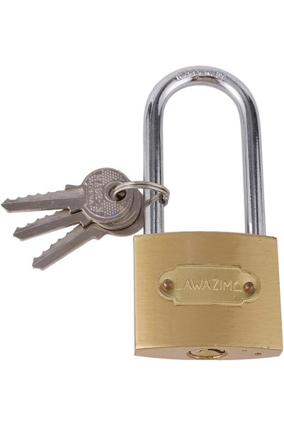 Generic Brass Padlock - 50mm | Weatherproof Padlock with Keys for Travel Bags...