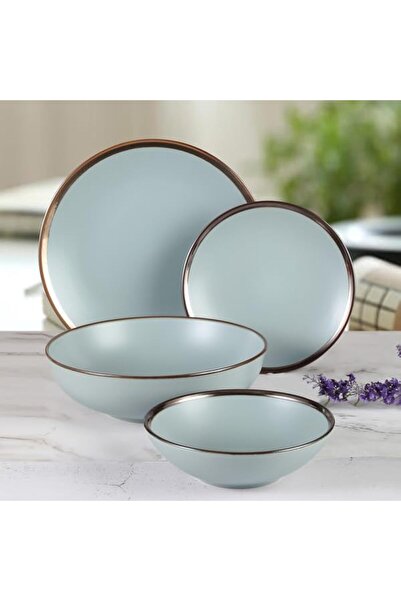 Generic Dinner Set 19Pcs Stoneware 6Person Blue
