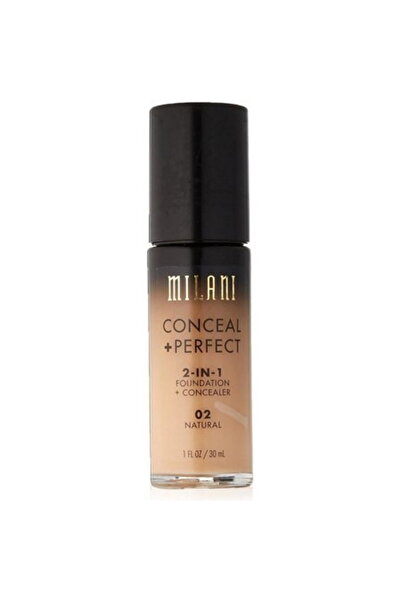 MILANI Κάλυψη + Τελειότητα, Υγρό Make-up & Κονσίλερ 2-σε-1, 02, 30 ml