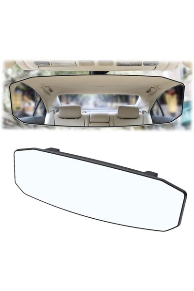 Generic 12-Inch Car Rear View Mirror – HD Panoramic Convex Wide Angle Clip-On...