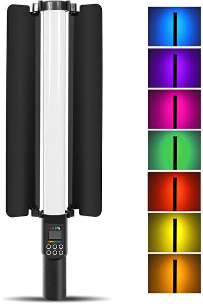 Generic مصباح فيديو LED محمول باليد مع إضاءة RGB قابلة للتعديل 3000K-6500K مع...