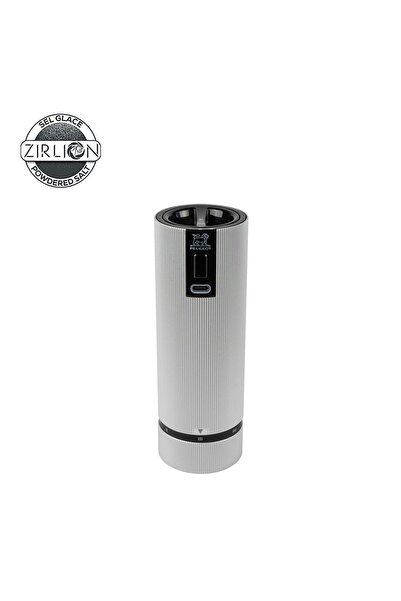 Peugeot Electric salt mill, 15 cm, "Line Z", Aluminium -