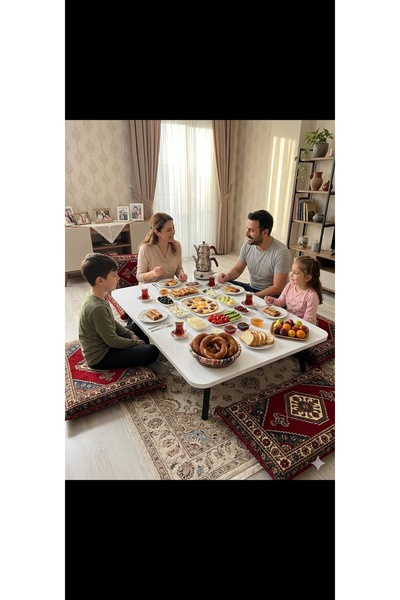 Yer sofrası masa katlanır masa tapla dikdörtgen yemek masası