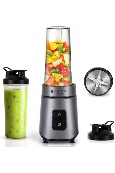 Generic Smoothie Maker 550W High Speed Blender – 2 × 600ml Travel Bottles, St...