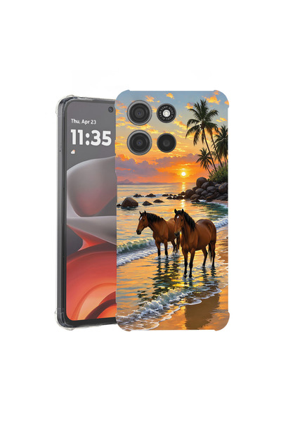 bestcase Husă Antișoc pentru Motorola Edge 70, Cai la apus, 3119590 AS 2201