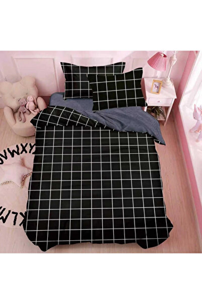 decorami 1 person underwear, 4 pieces, Satin Cotton type, Black, stripes