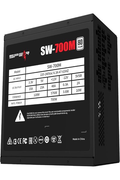 Generic مزود طاقة معياري من سبير بي سي SW700M - 700 واط 80PLUS، جاهز لـ PCIe ...
