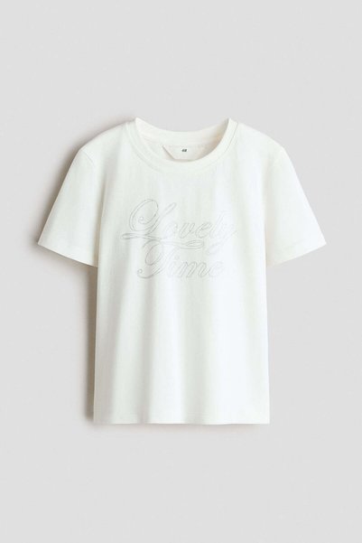 H&M Motif-detail cotton T-shirt