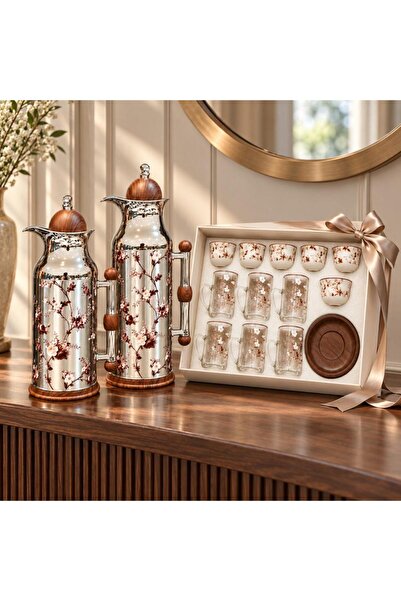laverahome Trams and Flower Patterned Tea and Coffee Set |