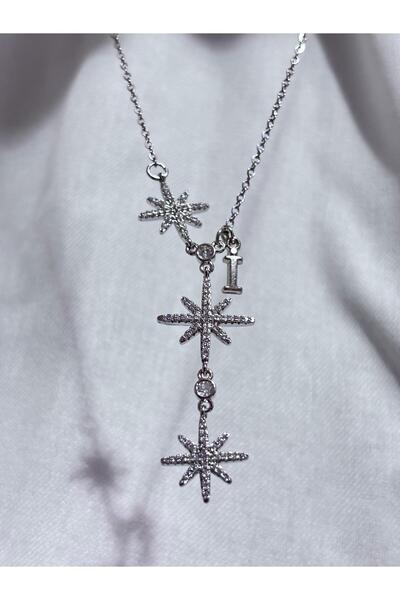 bijoux uniques Lettered 316L Steel Polar Star Women's Y Model Necklace