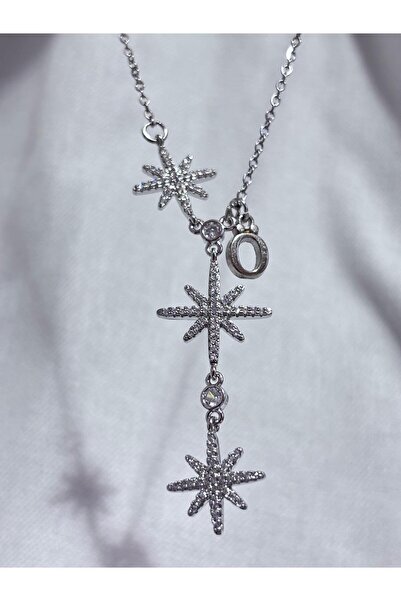 bijoux uniques 316L Steel Polar Star Female Y Model Necklace with Letter O