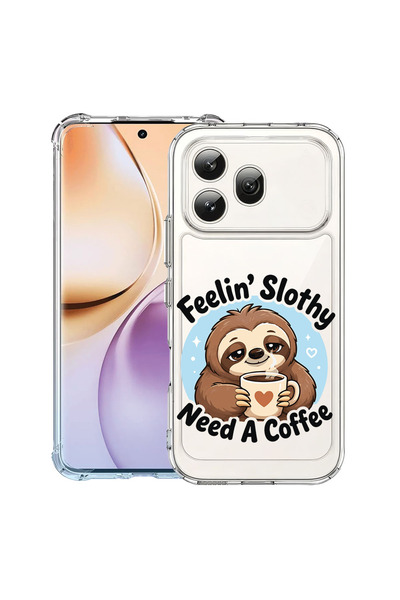 bestcase Husă Antișoc pentru Honor 600, Slothy - Am nevoie de o cafea, 315997...