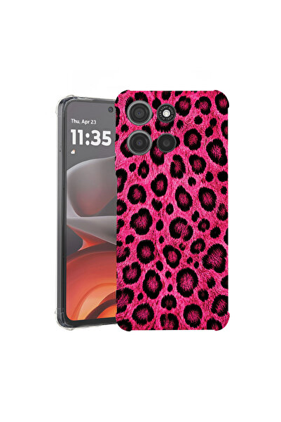 bestcase Αντικραδασμική Θήκη για Motorola Edge 70 Pro, Ροζ Σχέδιο Λεοπάρδαλης...