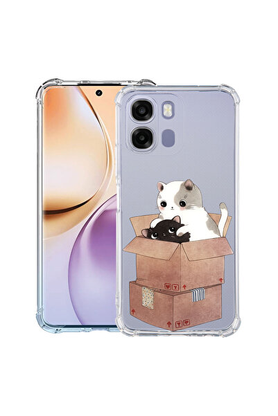 bestcase Husă Antișoc pentru Realme 16 Pro Plus, Pisici se joacă într-o cutie...