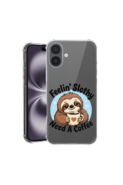 bestcase Husă Antișoc pentru Apple iPhone 17, Slothy - Am nevoie de o cafea, ...