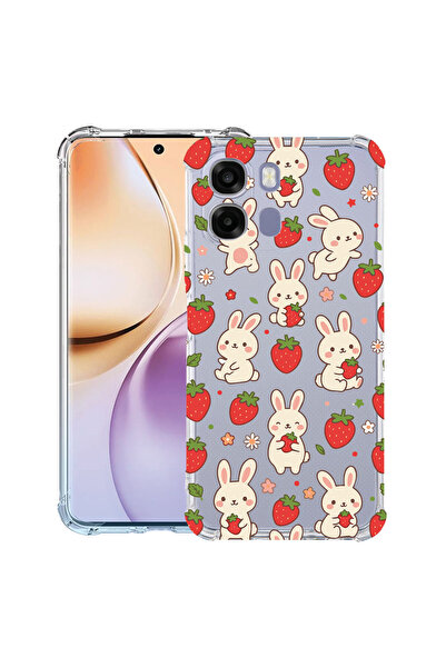 bestcase Αντικραδασμική Θήκη για OPPO A6 / A6x, Σχέδιο Κουνέλι και Φράουλα, 3...