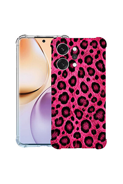 bestcase Αντικραδασμική Θήκη για OPPO Reno14 F / Reno14 FS, Ροζ Σχέδιο Λεοπάρ...
