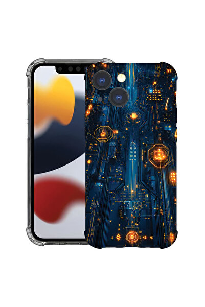 bestcase Αντικραδασμική Θήκη για Apple iPhone 15, Σχέδιο Πλακέτας Κυκλώματος,...