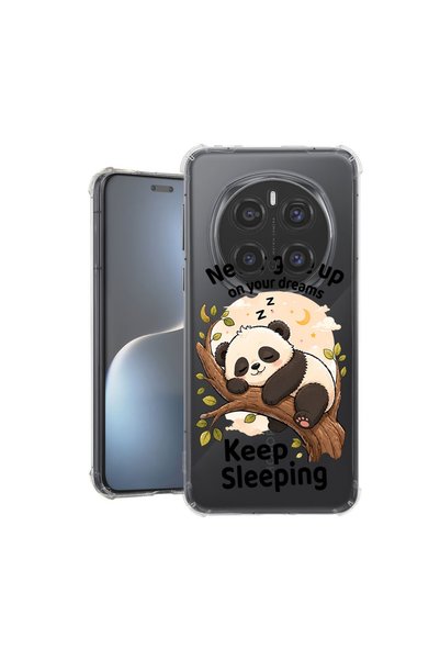 bestcase Противоударен калъф за Honor Magic7 Pro, Панда  "Никога не се предав...