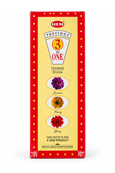 Precious 3 in One (Karışık Çiçek Kokulu) Çubuk Tütsü 6 Paket 120 Adet