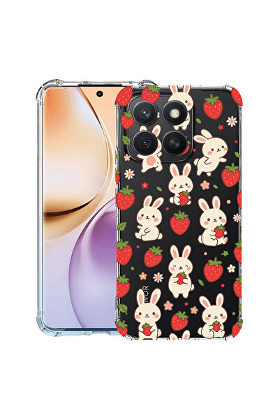 bestcase Αντικραδασμική Θήκη για Honor 400 Smart / X7d, Σχέδιο Κουνέλι Φράουλ...