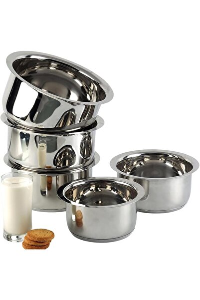 Vinod By Styli Vinod 5 Pcs Stainless Steel Tope Set without lid - 0.8 litre, ...
