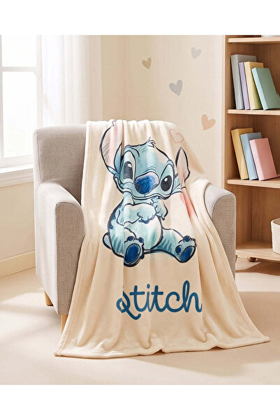 REDTAG Beige Stitch Printed Flannel Blanket 150x200cm