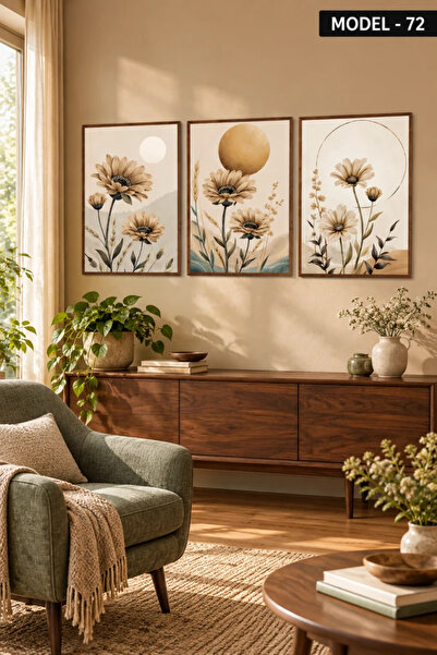 Akıllı Kağıt Adhesive Felt Painting - Poster Flower (Model- 72)