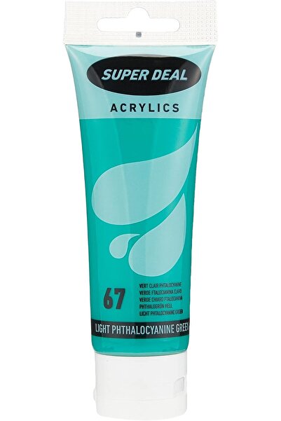 Generic SUPER DEAL Acrylic Color Paint Tube 75ml Light Phthalocyanine Green, ...