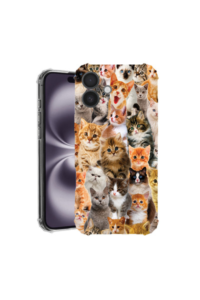 bestcase Husă Antișoc pentru Apple iPhone 16, Pisici Reale, 1828630 AS 2118