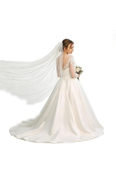 SYOSI Cathedral Wedding Veil, 118 Inch Long Sparkle Bridal 1 Tier Glitter Tul...
