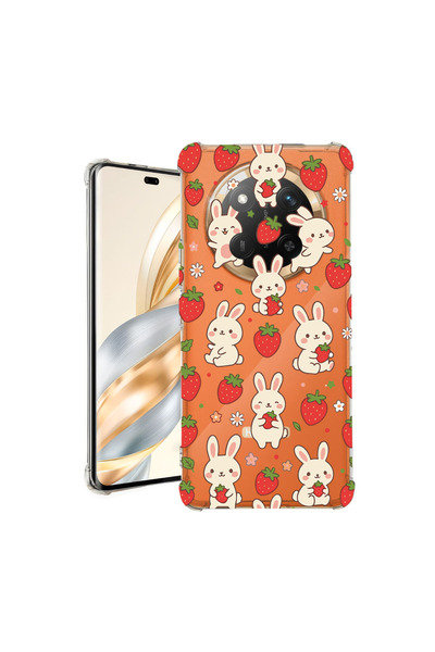 bestcase Husă Antișoc pentru Honor Magic7 Lite, Model Iepure și Căpșuni, 1926...